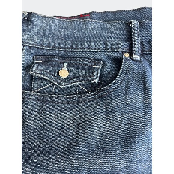 True Religion Mens Ricky Relaxed Straight Denim Shorts Dark Lagoon Wash Size 40 - Picture 13 of 16